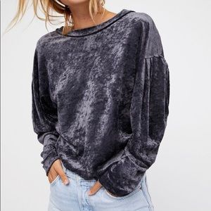 Free People Milan Crush Velvet Festival Top $68